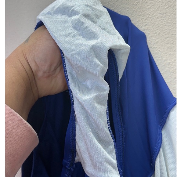 Maxine of Hollywood Women 16W Tropical Floral Swimdress Blue One Piece 9JLFE77W - Picture 7 of 9